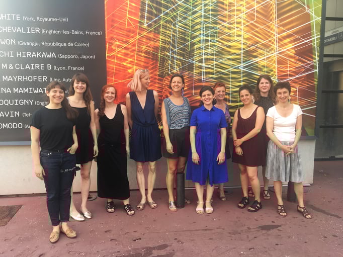 SALOON Paris at Centre des Arts, Enghien, with curator Anne Roquigny and guest Tina Sauerlaender, 2017