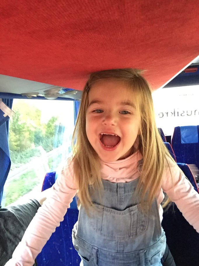 wir mussten lange suchen, bis jemand mit Morgen-Power im Bild war!