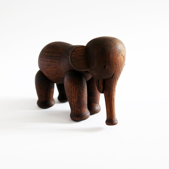 Vintage Kay Bojesen Teak Elefant