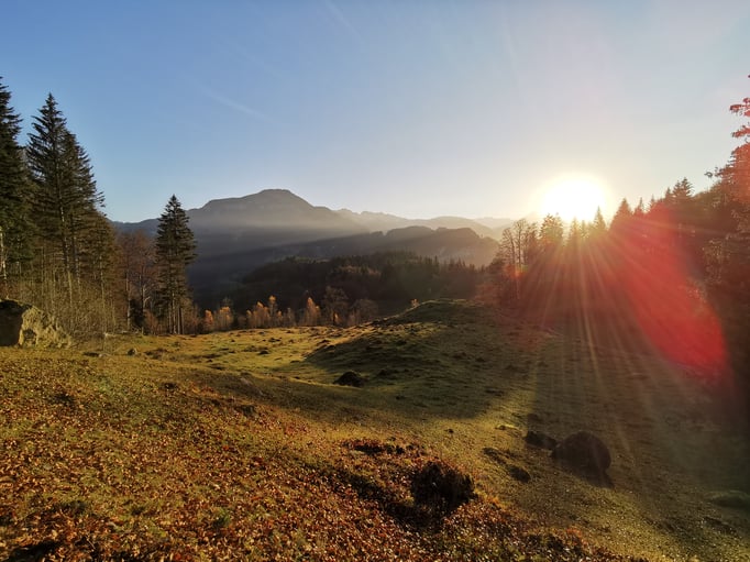 Das Brüniger Älpeli im Morgenlicht.  Bild: Andreas Staeger