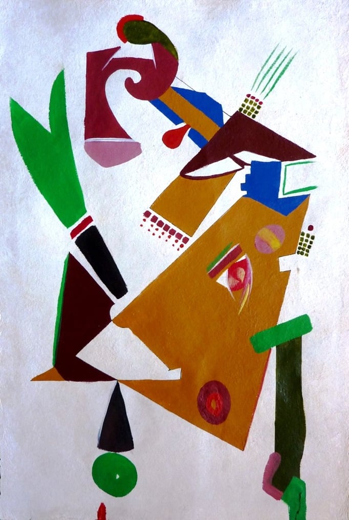 Amate 32, 40x60 cm, acrylique et huile sur "amate" 2014