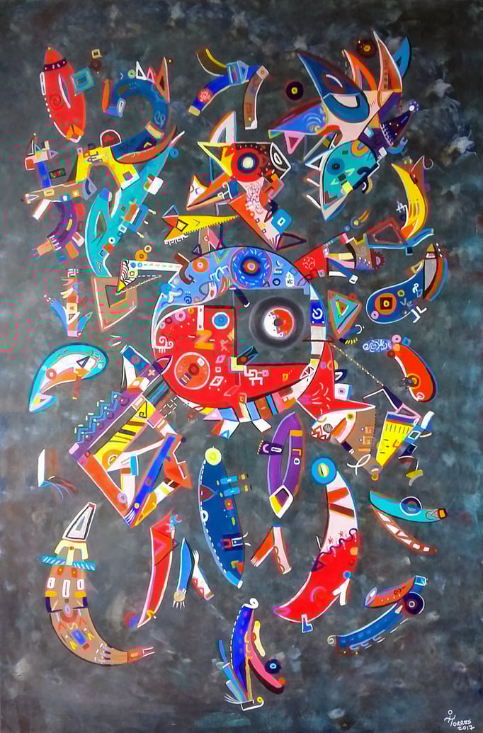 Sol y Luna XX (Eclipse) 120x80 cm Acrylique et huile sur toile. 2017