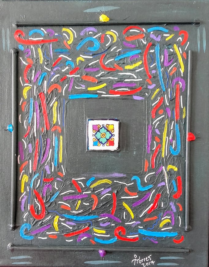 Sol y Luna XVI 24x30 cm Acrylique et huile sur toile. 2017