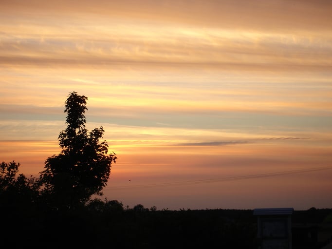 Abendhimmel über der Insel