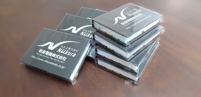 当日のノベルティ付箋セット