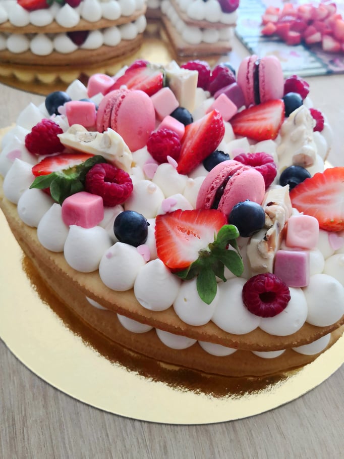 Heart Cake fruits rouges 