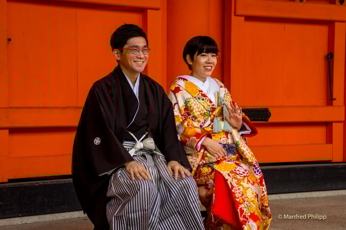 Begegnung iim Sanjusangen-do Tempel n Kyoto
