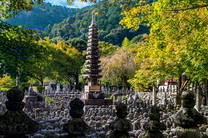 Adashino Nenbutsu-ji Tempel in Arashiyama, Kyoto