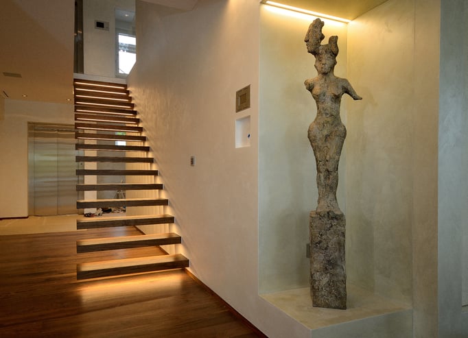 Frei schwebende Treppe