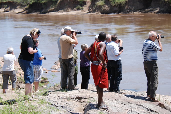 Massai Mara, Flußperdebeoachtung 