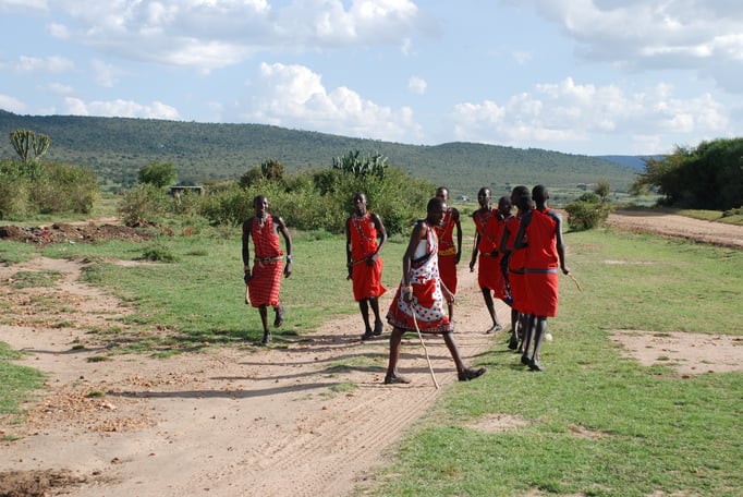 Im Dorf der Massai