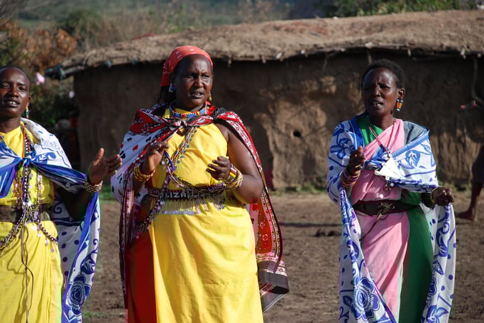 Im Dorf der Massai