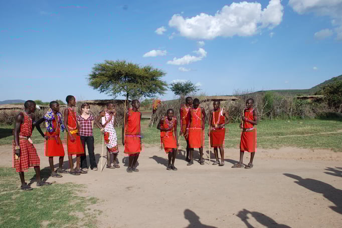 Im Dorf der Massai