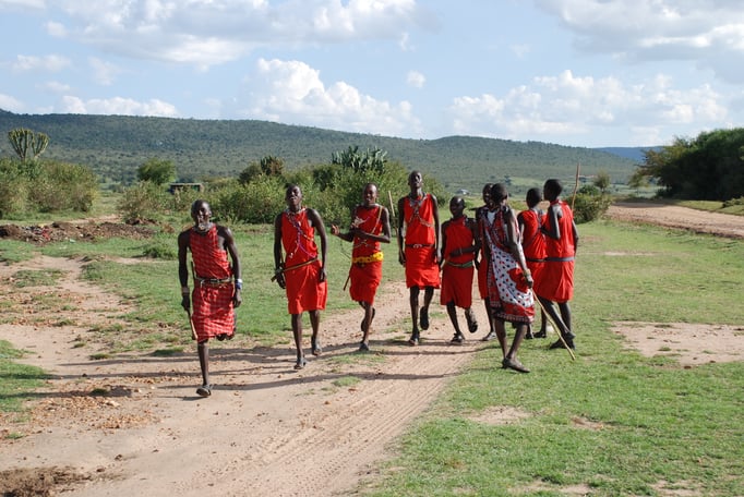 Im Dorf der Massai