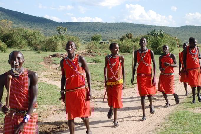 Im Dorf der Massai