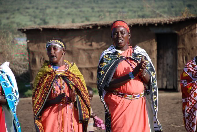 Im Dorf der Massai