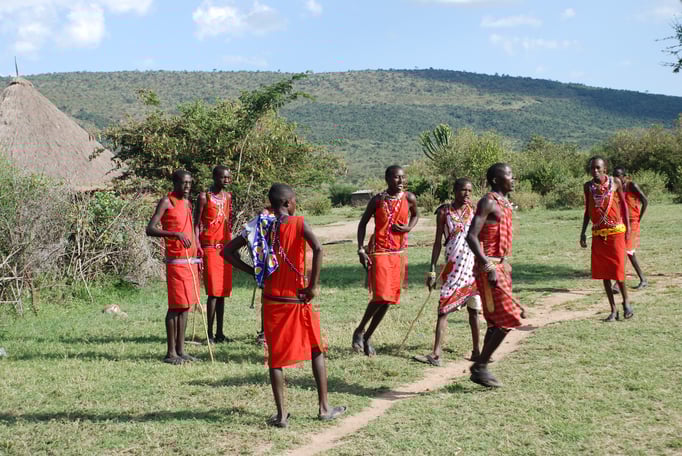 Im Dorf der Massai