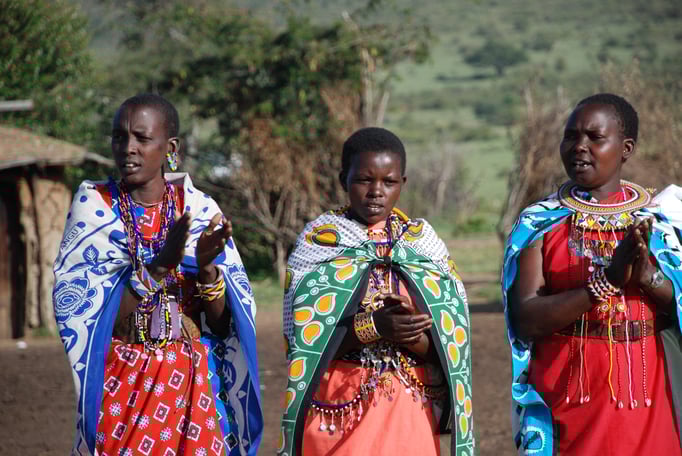 Im Dorf der Massai