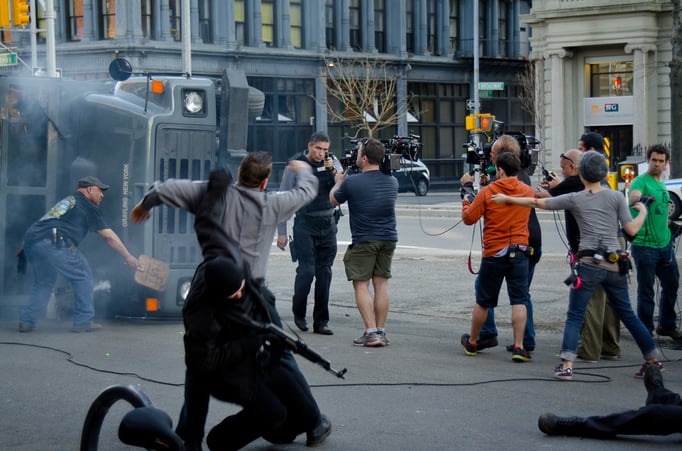 Person of Interest. I'm falling in the foreground.