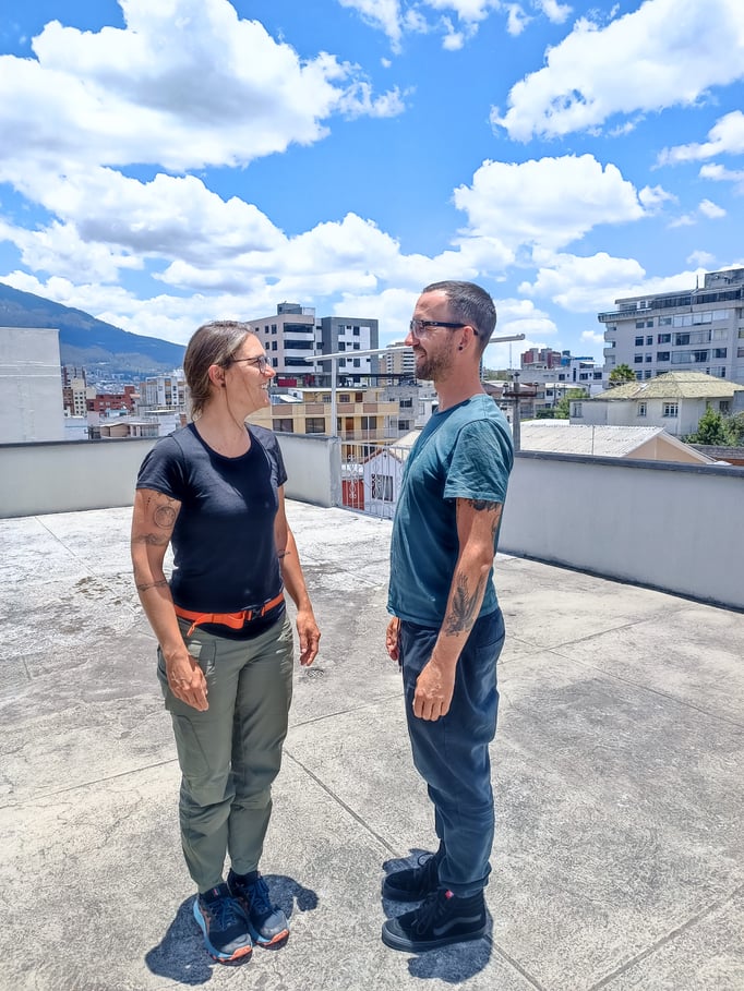 Spezieller Moment: am 21. September um 13 Uhr stand die Sonne genau senkrecht über uns, so dass wir keinen Schatten warfen