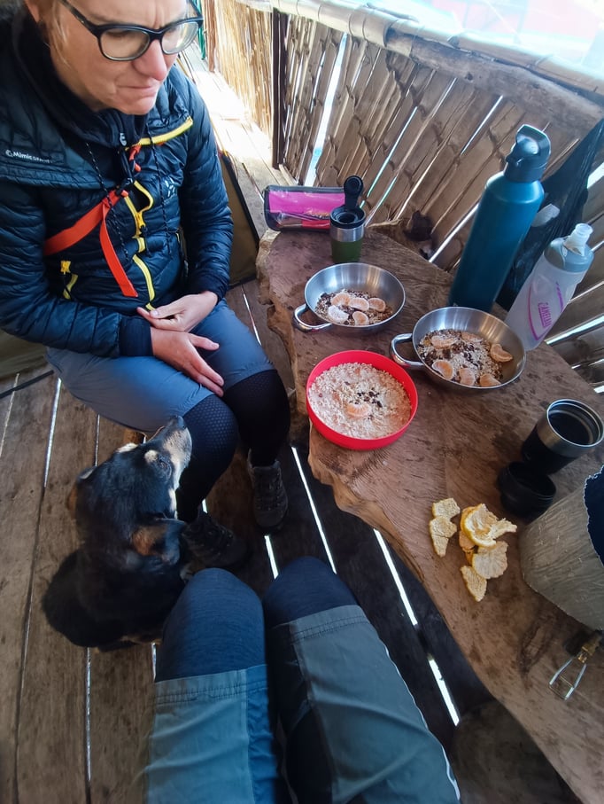 ...der wollte dann auch noch mit uns Frühstücken