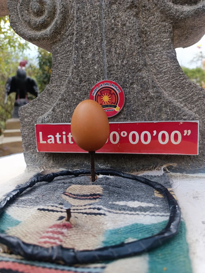 Eiertest auf der Äquatorlinie