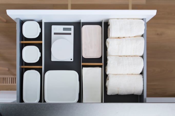 HACOオリジナルアイテム　simplekitchen　カトラリートレー引き出しの画像２