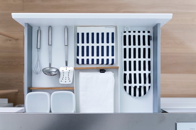 HACOオリジナルアイテム　simplekitchen　カトラリートレー引き出しの画像１