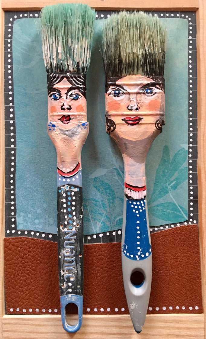 "ENSEMBLE" - Création sur ardoise / 18 cm x 26 cm / 70 €