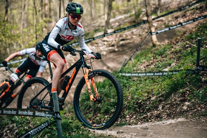 KTM Fahrerin beim deutschen Weltcup in Albstadt ©KTM Fahrrad Piotr Staron