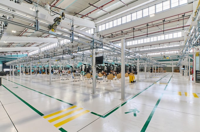 Die neue Produktionslinie verfügt über eine Produktionskapazität von 500 Fahrrädern pro Schicht (© Baraclit)