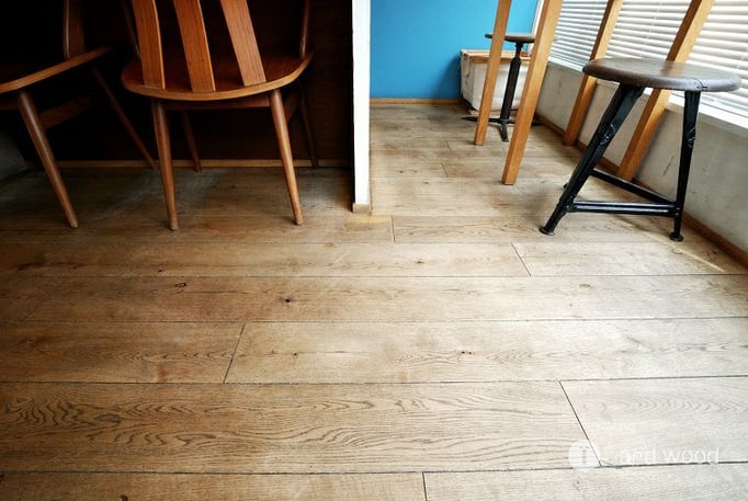 オーク 幅広 フローリング 無垢 アンティーク アンドウッド andwood 店舗 施工例
