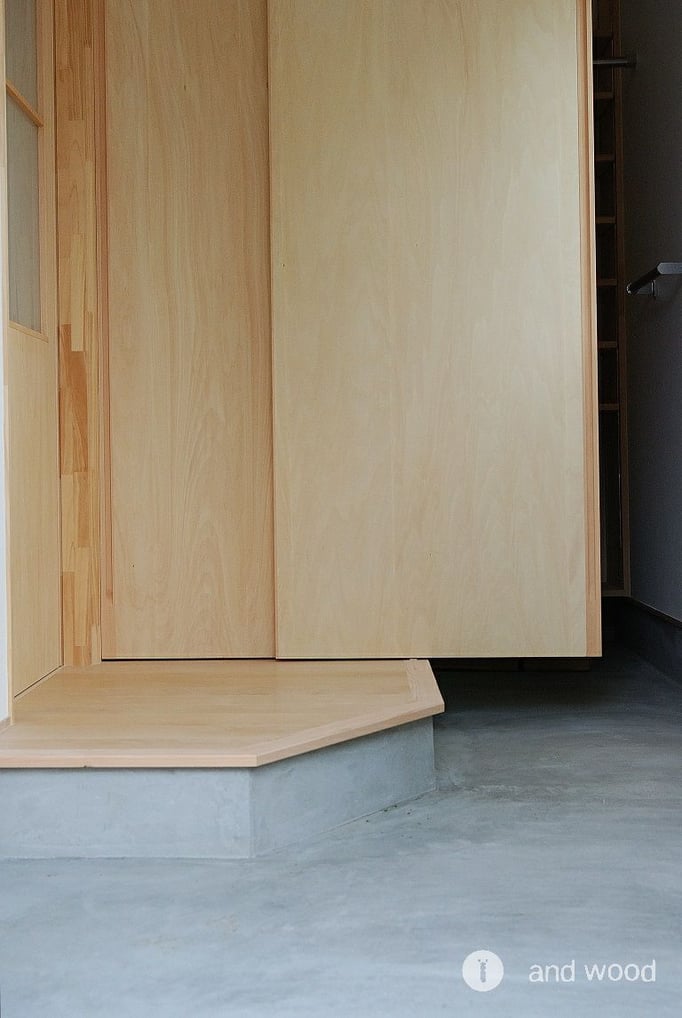 バーチ 単板貼 フローリング 幅広 床暖房  施工例 アンドウッド andwood