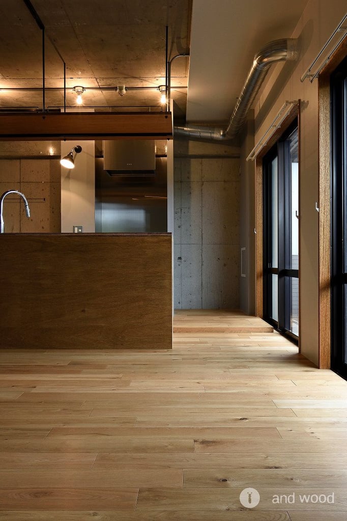 オーク 単板貼 キャラクター オイル塗装 フローリング 施工例 アンドウッド andwood