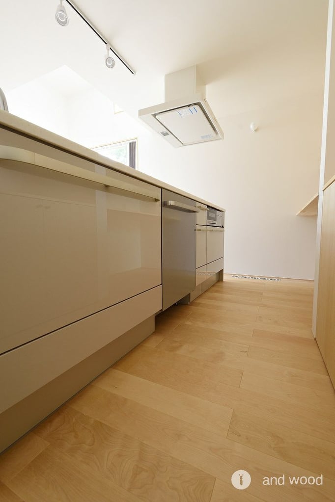 バーチ 単板貼 フローリング 幅広 床暖房  施工例 アンドウッド andwood