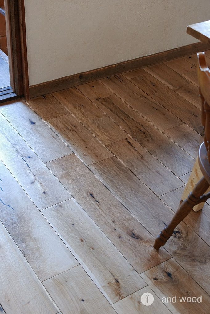 オーク 幅広 乱尺 キャラクター 無垢フローリング andwood アンドウッド 新潟 施工例 KADO 