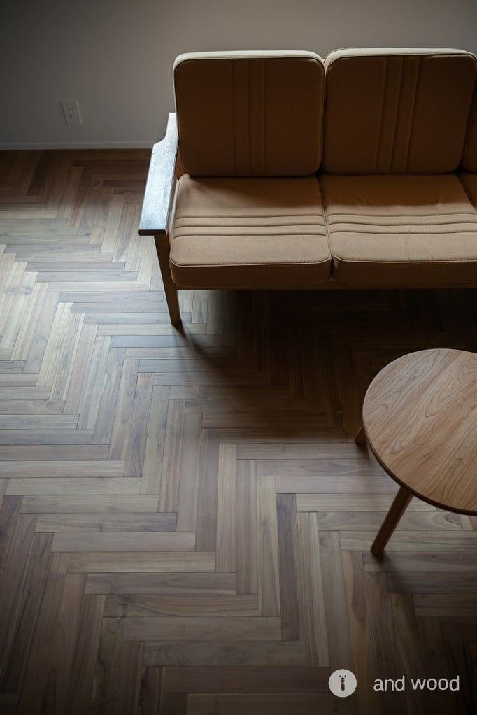 チーク　ヘリンボーン フローリング 施工例 アンドウッド andwood 新潟 新築戸建 5