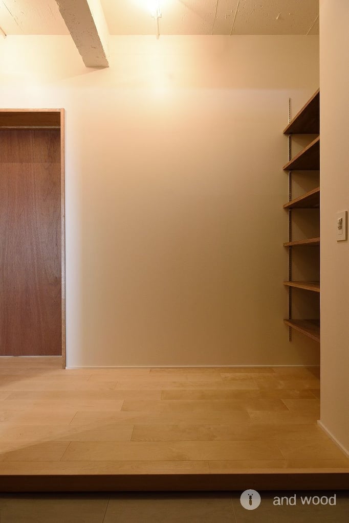 バーチ 単板貼 オイル塗装 アンドウッド andwood 施工例