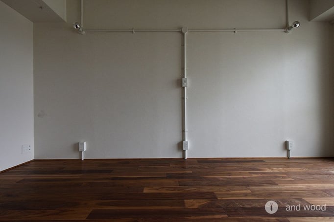 ブラック ウォールナット ウォルナット フローリング マンション リノベーション andwood アンドウッド