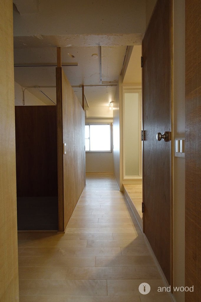 バーチ 単板貼 オイル塗装 アンドウッド andwood 施工例