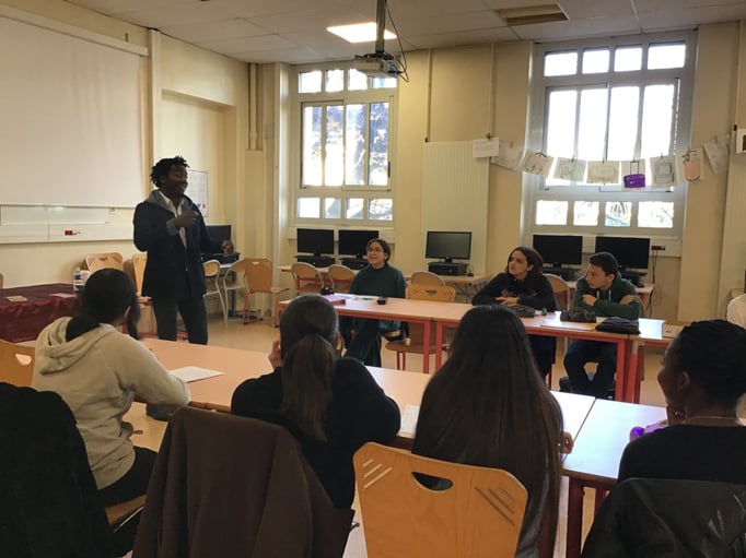 Atelier de Capitaine Alexandre au CDI du collège Risso