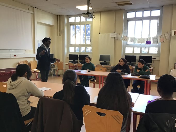 Atelier de Capitaine Alexandre au CDI du collège Risso