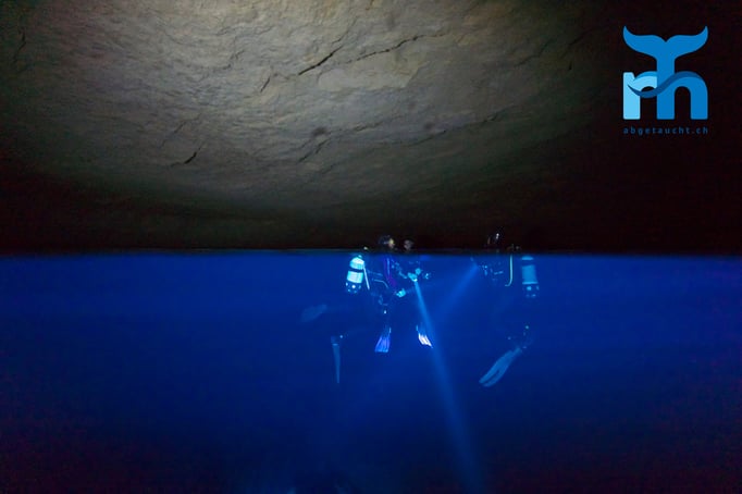  Im Innern der Billinghurst-Höhle können die Taucher auftauchen © Robert Hansen, Gozo Oktober 2015