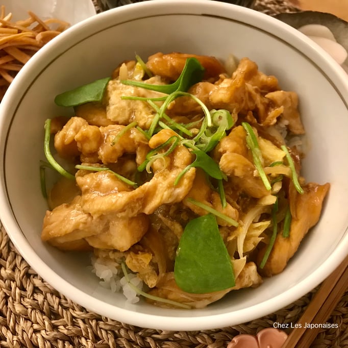 親子丼 Oyakodon Bol de riz au poulet et oeufs