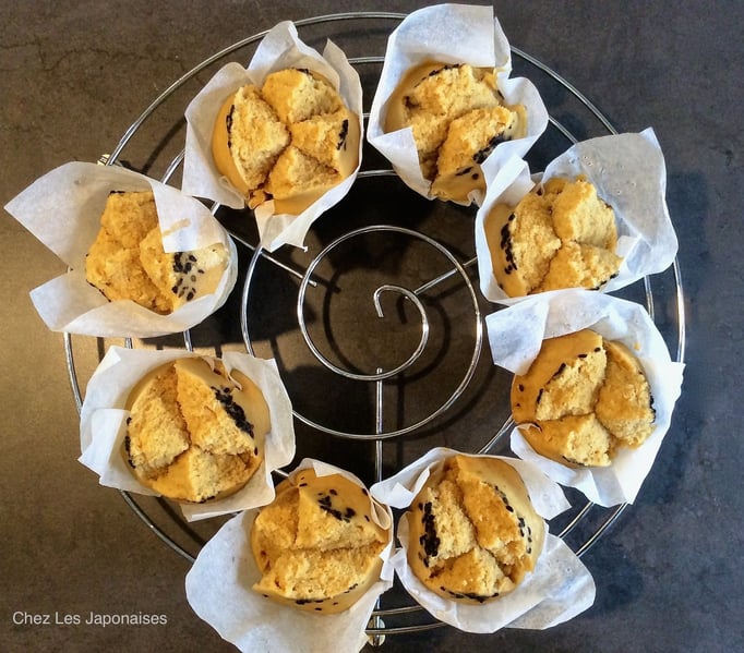 黒糖蒸しケーキ Cake cuit à la vapeur au sucre cannes roux