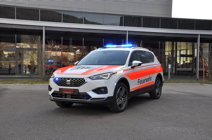 Seat Tarraco Demofahrzeug mit Standby W3 Lichtbalken