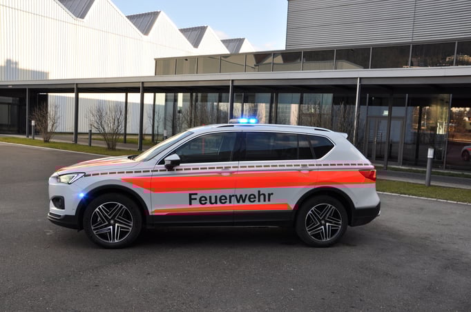 Seat Tarraco Demofahrzeug mit Standby W3 Lichtbalken