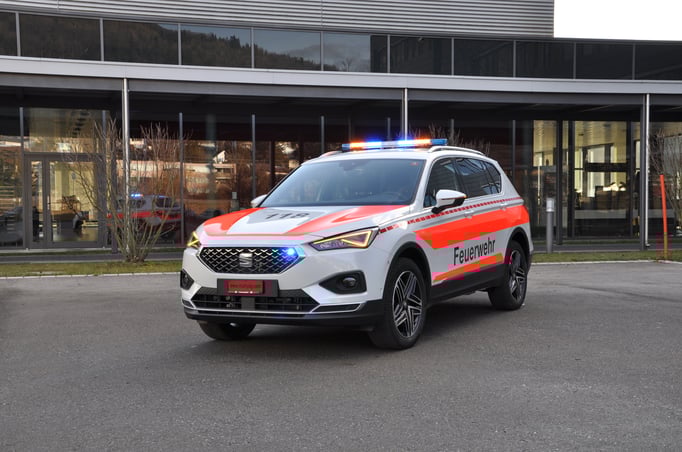 Seat Tarraco Demofahrzeug mit Standby W3 Lichtbalken