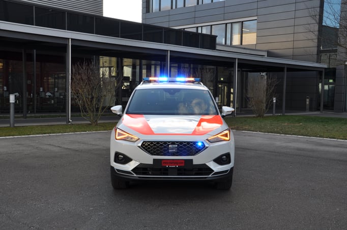 Seat Tarraco Demofahrzeug mit Standby W3 Lichtbalken