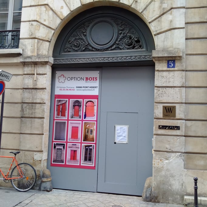 Mise en place d'une porte provisoire